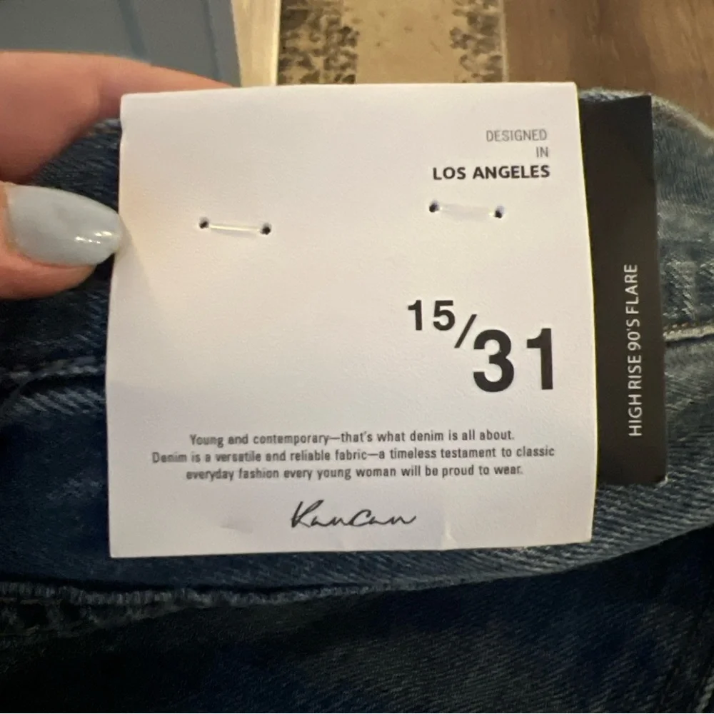 Kancan New Button Up Jeans 15/31 Wide Legged High Rise #457 - Picture 4 of 5